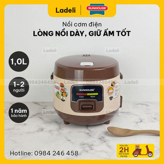 Nồi cơm điện 1L SUNHOUSE SHD8208C thân nhựa SHD8208 mini