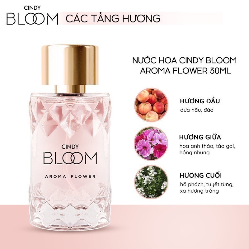Nước hoa nữ Cindy Bloom Aroma Flower hương ngọt ngào nữ tính 30ml