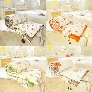 Chăn đũi Hàn Quốc trần bông cao cấp, chăn mền hè đậu lành cotton đũi trần bông mềm mịn thoáng mát