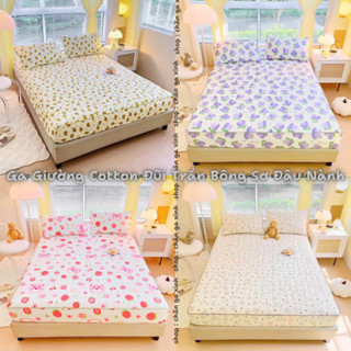  Ga giường trần bông vải đũi sơ đậu nành không kèm gối grap giường cotton đũi hàng loại 1 