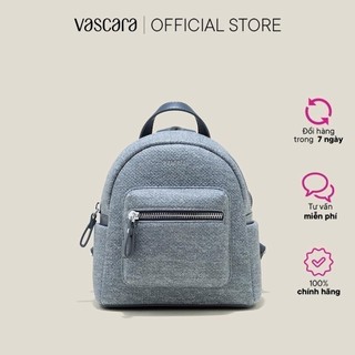 Vascara balo mini denim nhấn khóa kéo - bac 0192