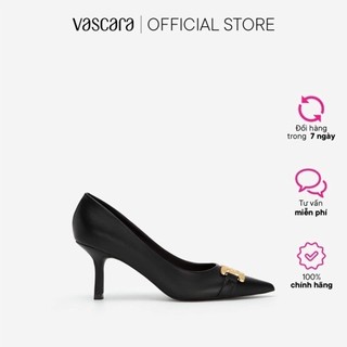 Vascara Giày Bít Mũi Nhọn Đính Khóa Mắt Xích Gold Metallic - BMN 0527