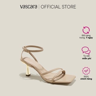 Vascara giày sandal ankle strap vân da kỳ đà - sdn 0765