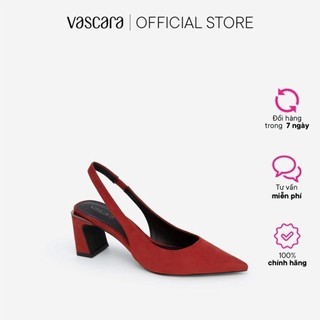 Vascara giày slingback gót phối viền metallic - bmn 0507