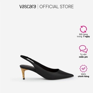 Vascara giày slingback gót nhũ metallic gold - bmn 0510
