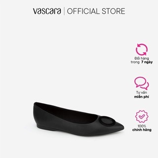 Vascara Giày Bít Mũi Nhọn Đính Khóa Tròn  - GBB 0423