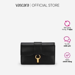 Vascara túi đeo chéo phối layer khóa gập khoen tròn - sho 0192
