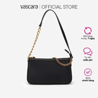 Vascara túi hobo quai đôi phối xích màu gold - tot 0095