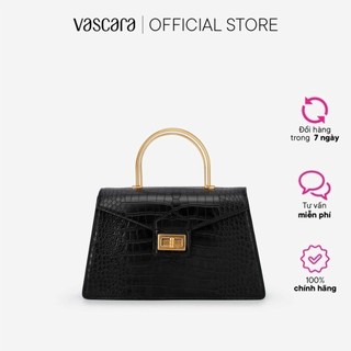 Vascara Túi Xách Tay Vân Da Cá Sấu Quai Cầm Kim Loại SAT 0287