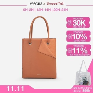 Vascara Túi Tote Góc Phối Layer  TOT 0076 Màu Xanh Dương