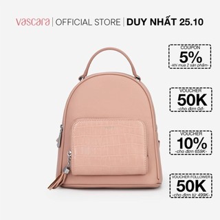 Vascara balo mini phối vân da cá sấu bac 0154
