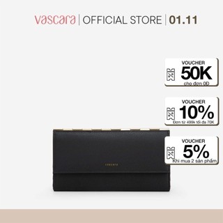 Vascara ví cầm tay nắp gập dáng dài wal 0213 màu xanh bạc hà