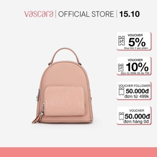 Vascara balo mini phối vân da cá sấu bac 0154 màu hồng