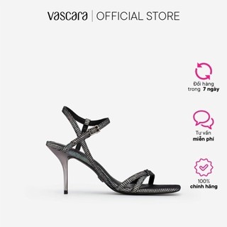 Vascara Giày Sandal Quai Mảnh Đan Nơ Vân Da Kỳ Đà - SDN 0696