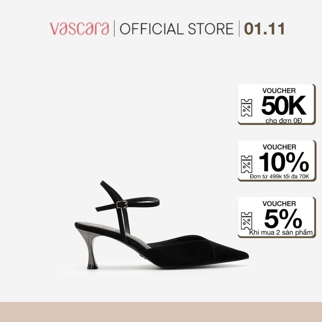 Vascara Giày Bít Mũi Nhọn Da BMN 0483 Đỏ