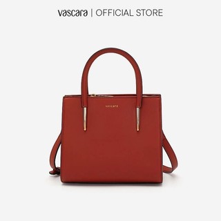Vascara Túi Xách Công Sở Quai Đính Metallic SAT 0278 Đỏ Đậm