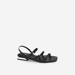 Vascara Giày Multi-Strap Vân Da Kỳ Đà SDK 0314 Đen