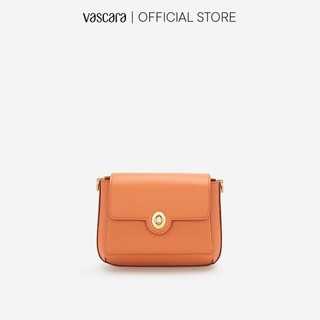 Vascara Túi Đeo Chéo Nắp Gập Khóa Cài Oval SHO 0167 Cam Nhạt