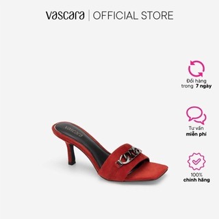 Vascara Guốc Nhọn Mũi Vuông Quai Phối Mắt Xích GNN 0160 Đen