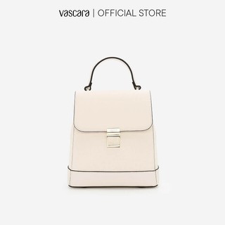 Vascara Balo Họa Tiết Vân Nổi Nắp Gập BAC 0145 Kem