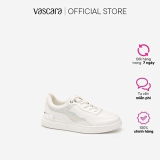 Vascara Giày Sneaker Gót Đính Metallic Phối Da Hologram SNK 0038 Trắng