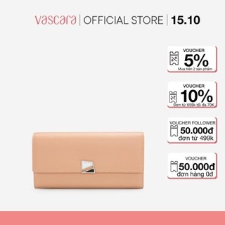Vascara Ví Cầm Tay Trang Trí Kim Loại Hình Học WAL 0199 Đen