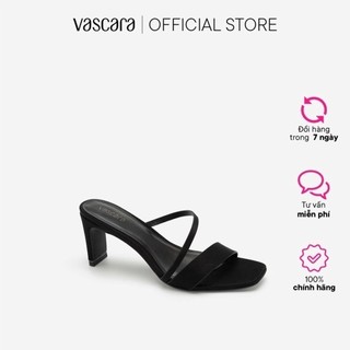 Vascara Guốc Cao Gót Satin Quai Chéo GNN 0150 Vàng Đậm