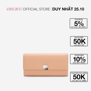 Vascara Ví Cầm Tay Trang Trí Kim Loại Hình Học WAL 0199 Hồng Nhạt