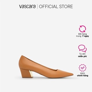 Vascara Giày Bít Mũi Nhọn Vân Da Kỳ Đà BMN 0488 Đen
