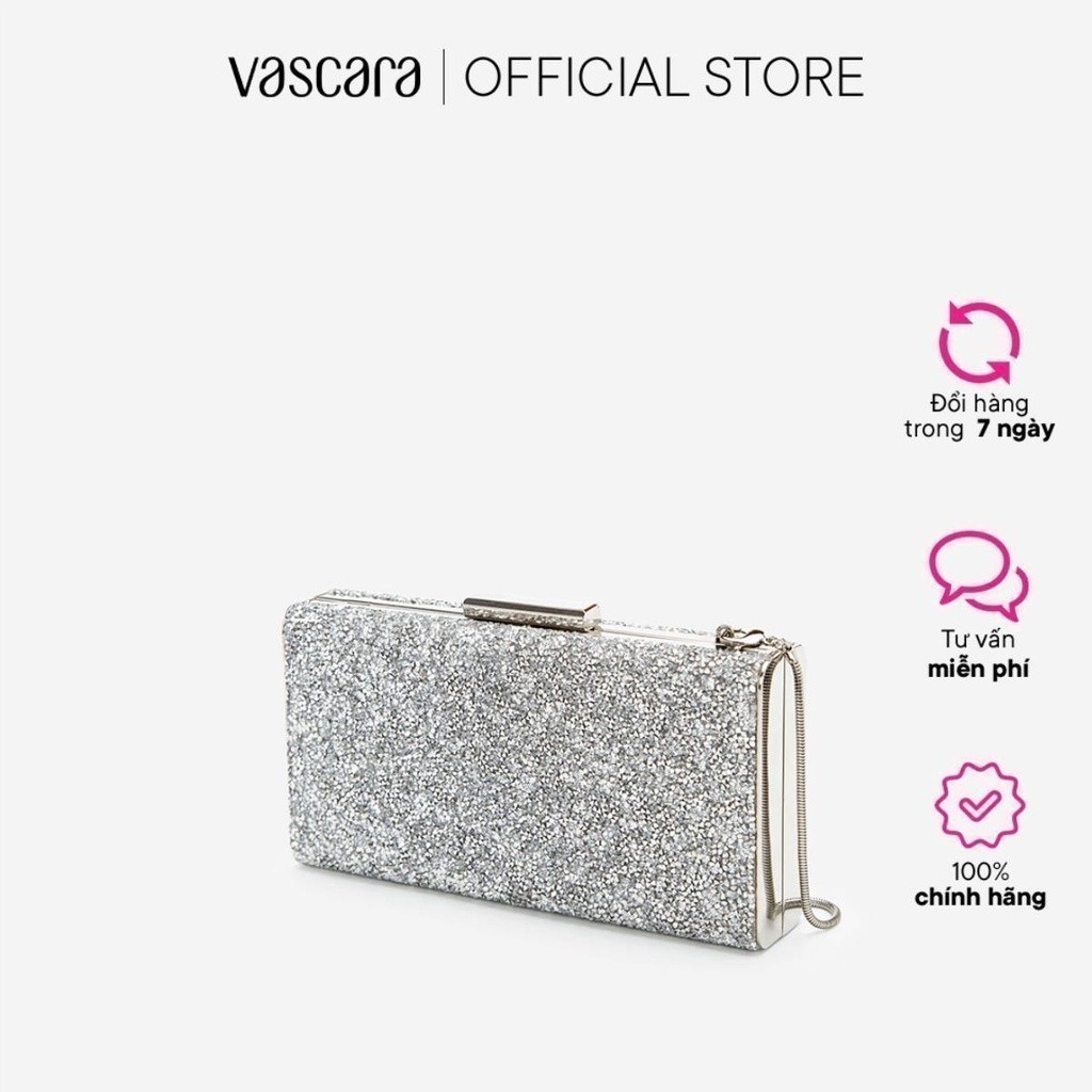 Vascara Ví Dự Tiệc Phối Sequin CLU 0074 Bạc