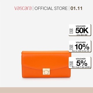 Vascara Ví Cầm Tay Nắp Gập Quai Phối Kim Loại CLU 0081 Xanh Dương