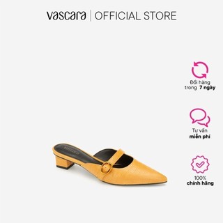 VASCARA Hài Mule Mũi Nhọn Vân Da Cá Sấu GNN 0139