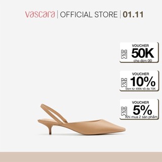 Vascara Giày Kitten Heel Mũi Nhọn Thanh Lịch BMN 0485 Màu Đen