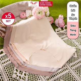 Set 5 quần lót nữ su thạch không đường may VINGO quần lót kháng khuẩn siêu tàng hình hàng Việt Nam CB74 VNGO