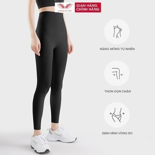 Quần legging nữ VINGO dài nâng mông lưng cạp cao giữ nhiệt co giãn 4 chiều kiểu dáng thể thao LEG01 VNGO