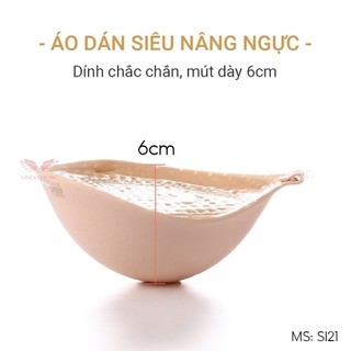 Áo dán siêu nâng ngực mút dày 6cm VINGO khuy cài trước SI21 VNGO - Tặng dây áo trong
