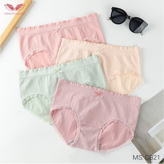 Combo 4 quần lót cotton nữ viền ren vingo dáng 3/4 đáy 2 lớp cotton cao cấp kháng khuẩn mát mẻ mùa hè cb21-4 vngo