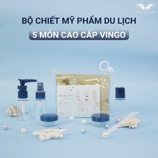 QUÀ TẶNG Bộ chiết mỹ phẩm du lịch đựng sữa tắm nước hoa sữa rửa mặt nước tẩy trang tiện lợi mùa hè Vingo QT01 VNGO