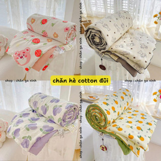 Chăn hè cotton đũi hàn quốc kích thước 1m8-2m mền hè đũi mềm mát 