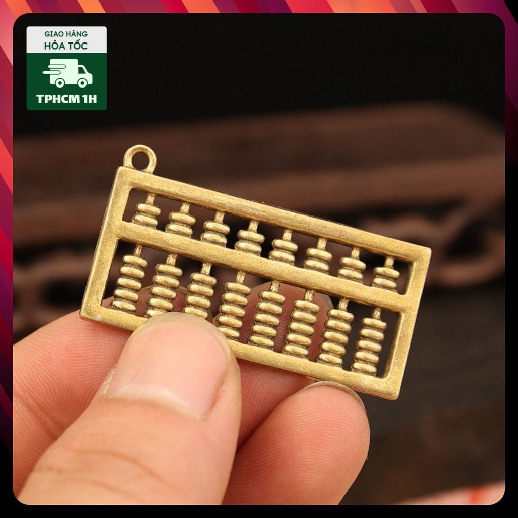 Móc Khóa Hình Bàn Tính Cổ (Kích Thước: 4.6cm x 2.5cm)