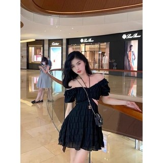 Set 3 món bikini + đầm xốp cổ yếm - 293