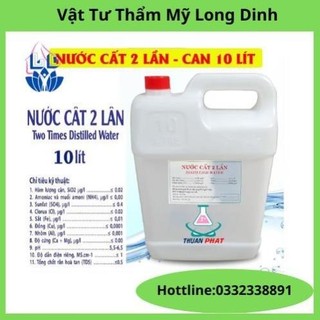 Nước cất tinh khiết can 10 lít - nước cất 2 lần - nước cất 1 lần