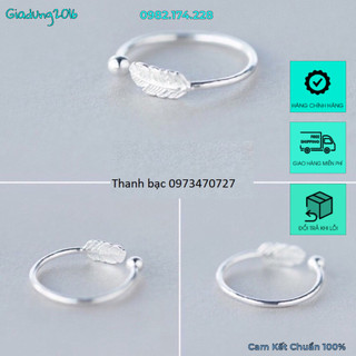 Nhẫn lông vũ bạc ta xinh xắn