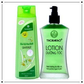 Bộ đôi hoàn hảo: lotion dưỡng tóc 120ml - dầu gội hoa bưởi 400ml