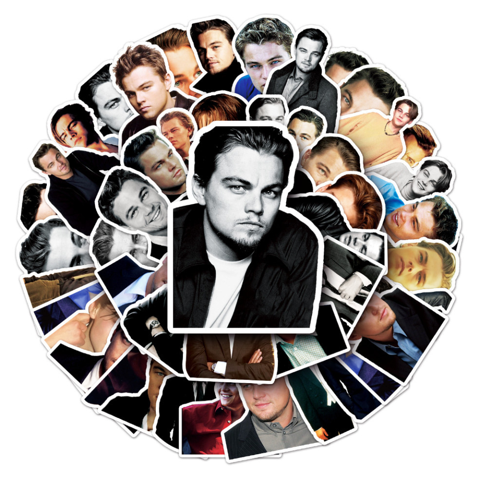Bộ 50 Sticker Leonardo DiCaprio Chống Thấm Nước Độc Đáo Trang Trí Xe Hơi