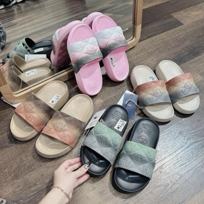 Dép đúc MLB NY sơn nam nữ chính hãng freeship Unisex-Dép Chunky Bouncer Slide nam nữ - Dép đúc bản p