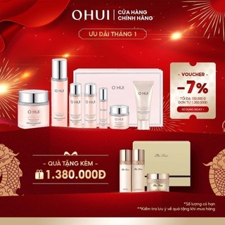 [Mã COSLUX09 giảm 120K đơn 1500K] Bộ dưỡng ẩm căng mượt da toàn diện OHUI Miracle Moisture