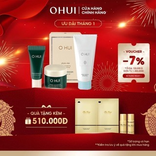 Combo Gel tẩy tế bào chết chống lão hóa OHUI Clear Science Soft Peeling And Prime Advancer Set