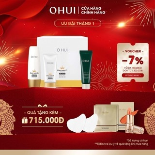 Bộ chống nắng và làm sạch 3 món OHUI Day Shield Perfect Sun Black Special Set 3pcs