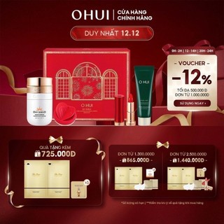 [Phiên Bản Đặc Biệt] Bộ Phấn nước chống nắng và Son môi OHUI Day Shield Smart Pumping Foundation Cushion Special Set